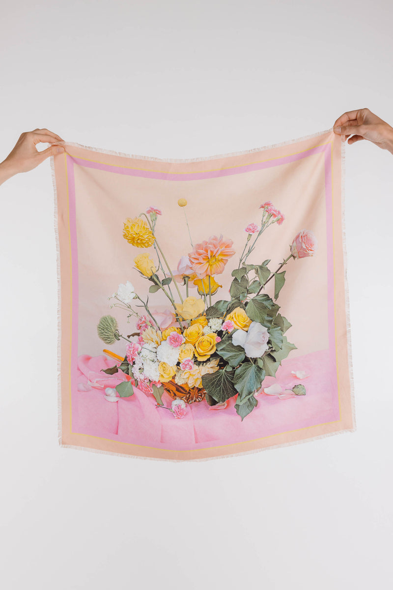 LA VIE EN ROSE - Single Silk Scarf