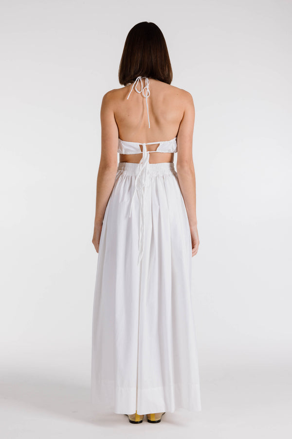 BUBBLE TIE TOP - White