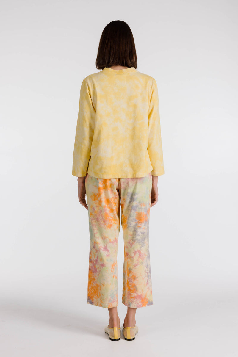 LE FLEUR ORGANIC COTTON TIE DYE LONG SLEEVE SHIRT - DAISY