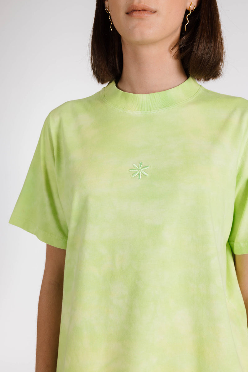 LE FLEUR ORGANIC COTTON TIE DYE OG TEE - APPLE