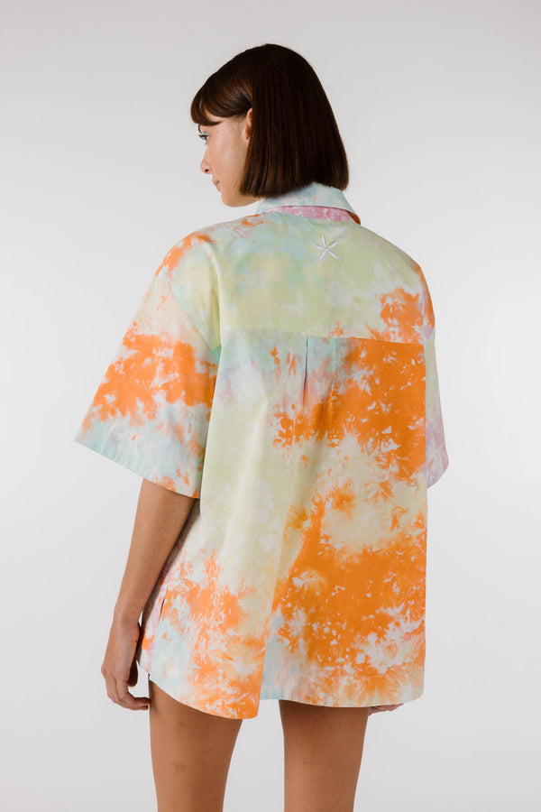 KALEIDOSCOPE OVERSIZE POCKET SHIRT - Kaleidoscope Tie Dye