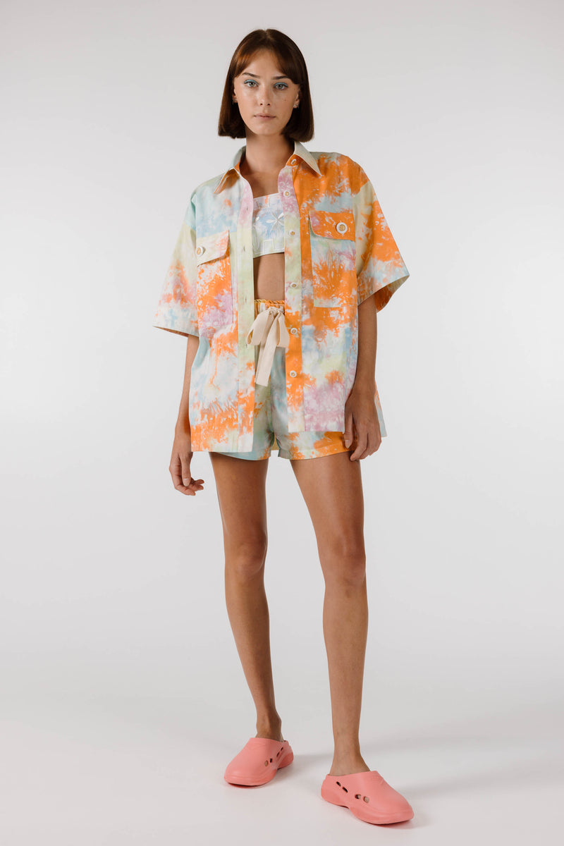 KALEIDOSCOPE OVERSIZE POCKET SHIRT - Kaleidoscope Tie Dye