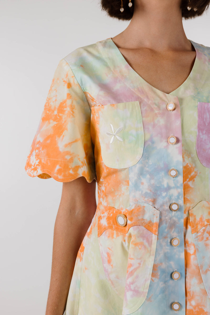 PRE ORDER ~ DECEMBER | NEW WAVE MINI DRESS - Kaleidoscope Tie Dye