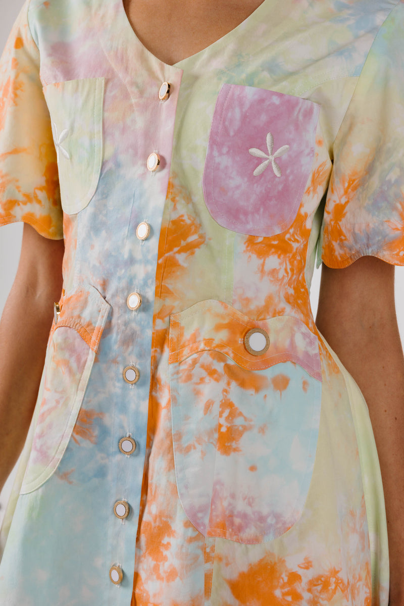 PRE ORDER ~ DECEMBER | NEW WAVE MINI DRESS - Kaleidoscope Tie Dye