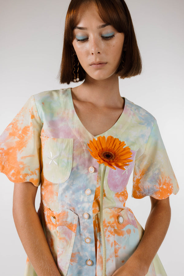 NEW WAVE MINI DRESS - Kaleidoscope Tie Dye