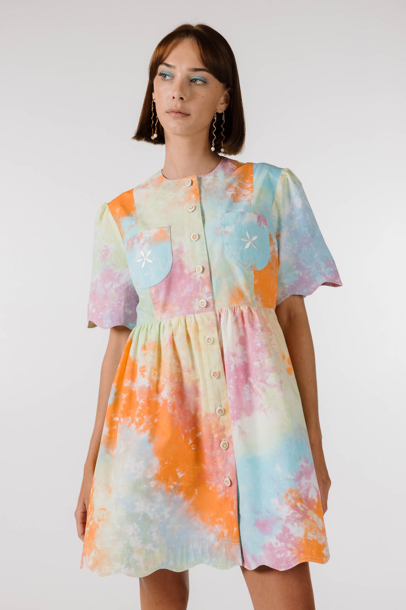PRE ORDER ~ NOVEMBER | NEW WAVE SUN DRESS - Kaleidoscope Tie Dye