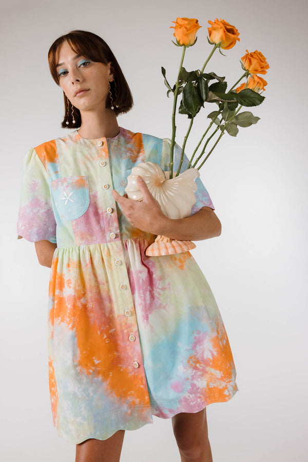 PRE ORDER ~ NOVEMBER | NEW WAVE SUN DRESS - Kaleidoscope Tie Dye