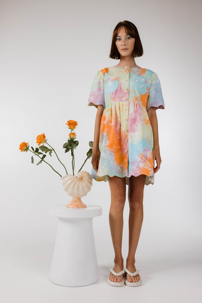 PRE ORDER ~ NOVEMBER | NEW WAVE SUN DRESS - Kaleidoscope Tie Dye