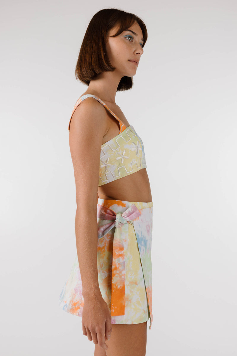 PRE ORDER ~ OCTOBER | KALEIDOSCOPE TIE WRAP SKIRT - Kaleidoscope Tie Dye