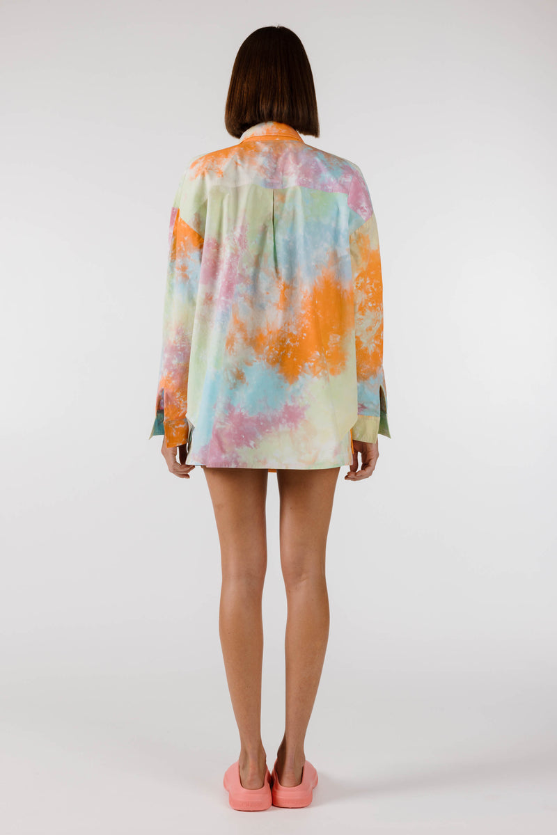 PRE ORDER ~ OCTOBER | KALEIDOSCOPE FLOWER POCKET SHIRT - Kaleidoscope Tie Dye