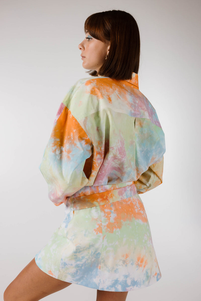 PRE ORDER ~ OCTOBER | KALEIDOSCOPE FLOWER POCKET SHIRT - Kaleidoscope Tie Dye