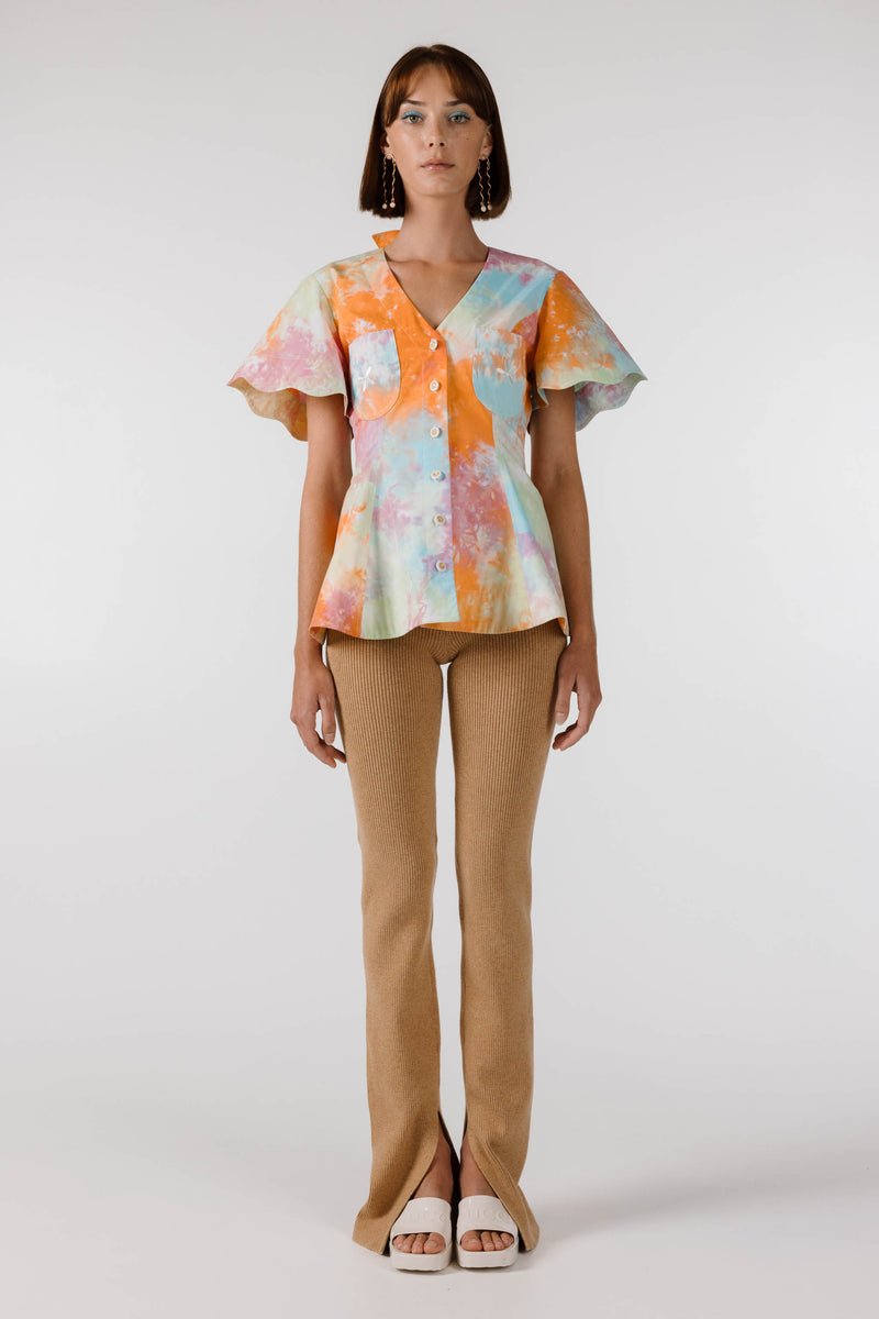 PRE ORDER ~ NOVEMBER | NEW WAVE FLOUNCE TOP - Kaleidoscope Tie Dye