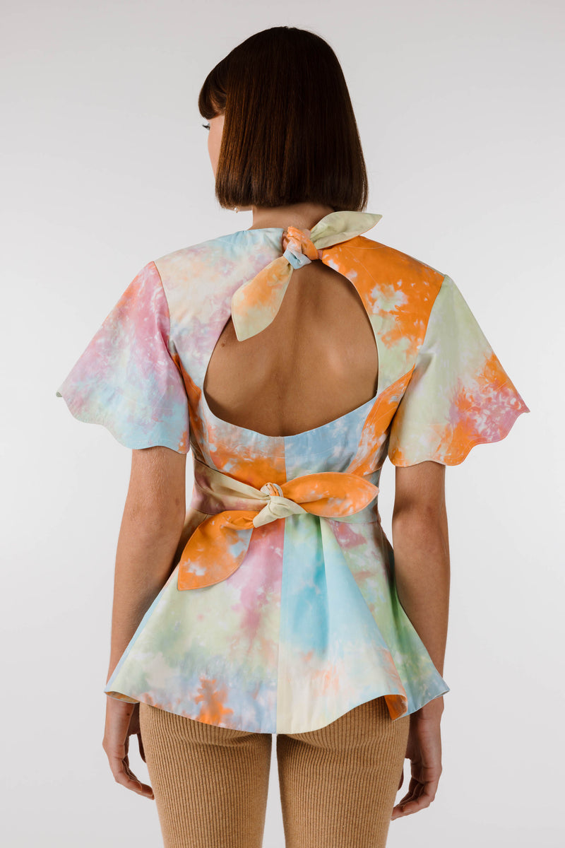 PRE ORDER ~ NOVEMBER | NEW WAVE FLOUNCE TOP - Kaleidoscope Tie Dye