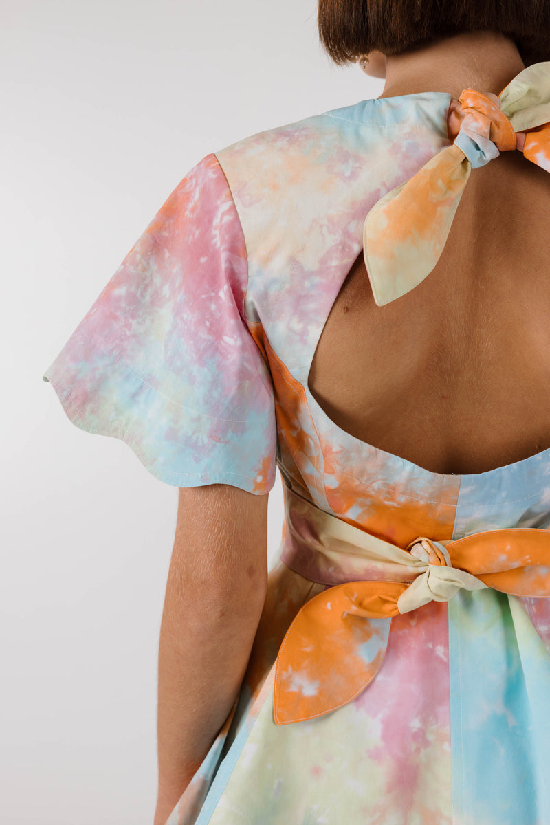 PRE ORDER ~ NOVEMBER | NEW WAVE FLOUNCE TOP - Kaleidoscope Tie Dye