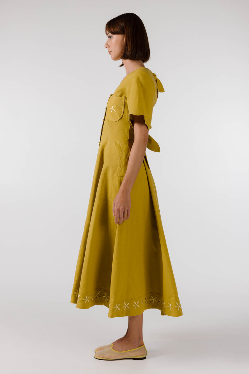 PRE ORDER ~ NOVEMBER | NEW WAVE LONG DRESS - Olive