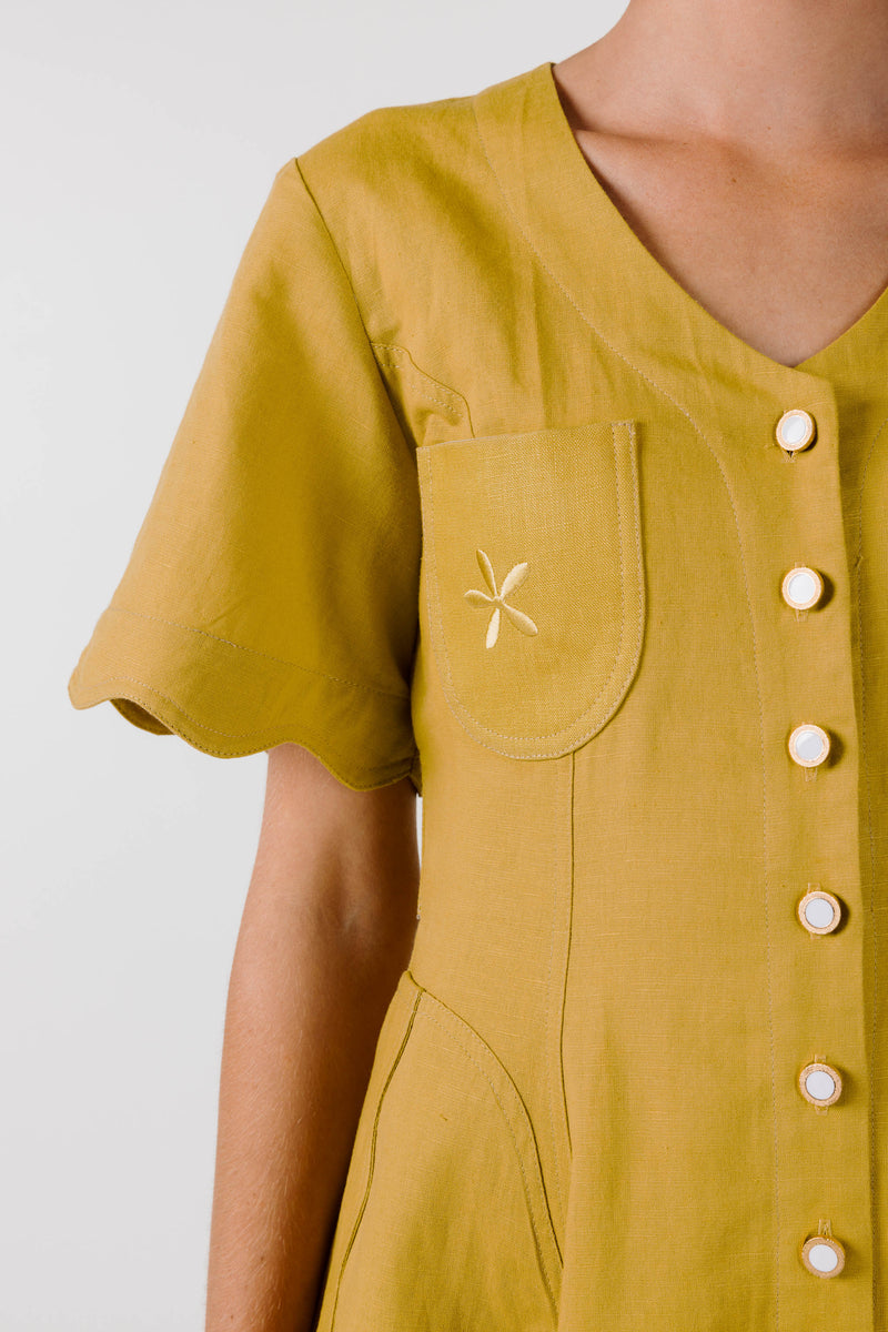 PRE ORDER ~ NOVEMBER | NEW WAVE LONG DRESS - Olive