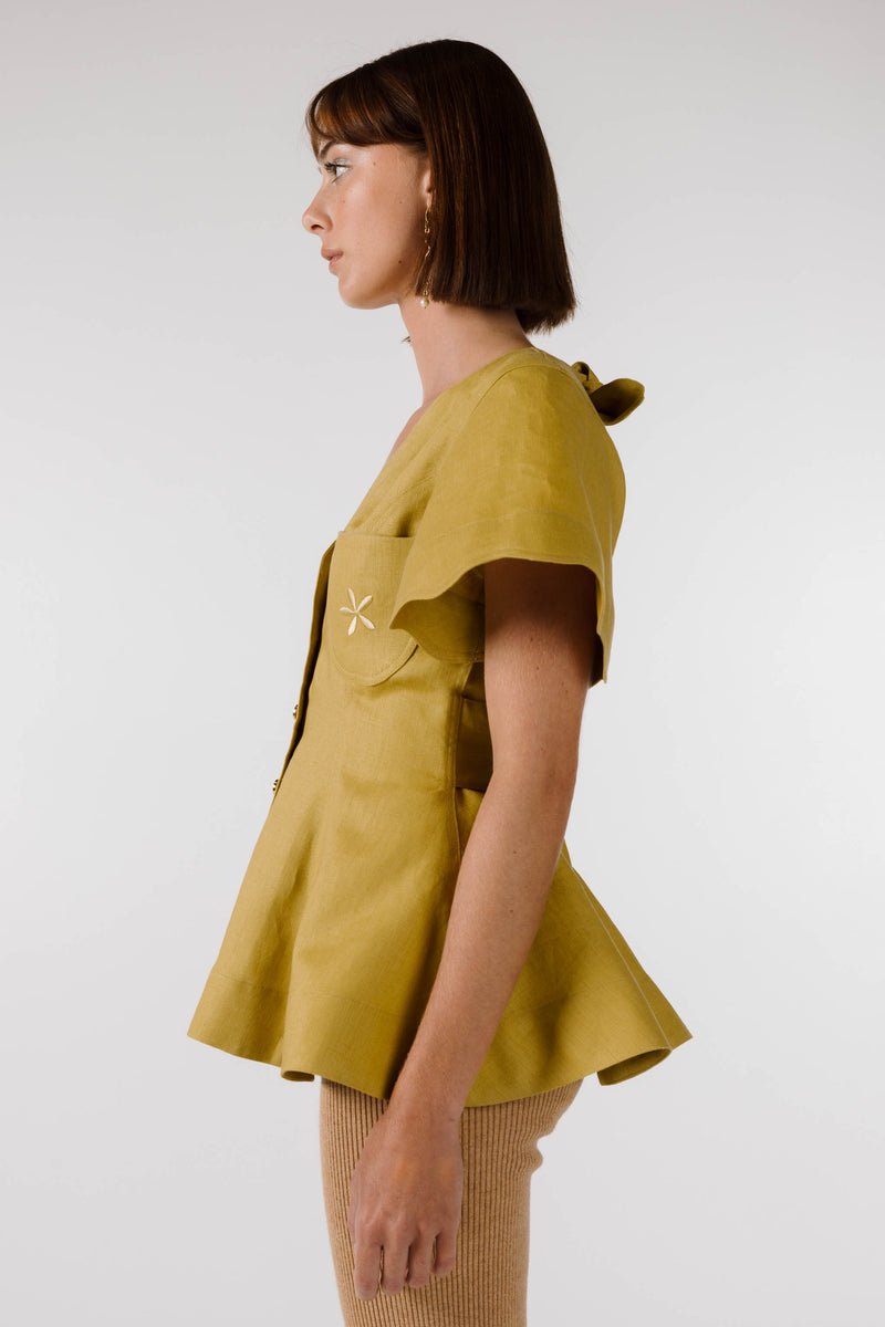 PRE ORDER ~ NOVEMBER | NEW WAVE FLOUNCE TOP - Olive
