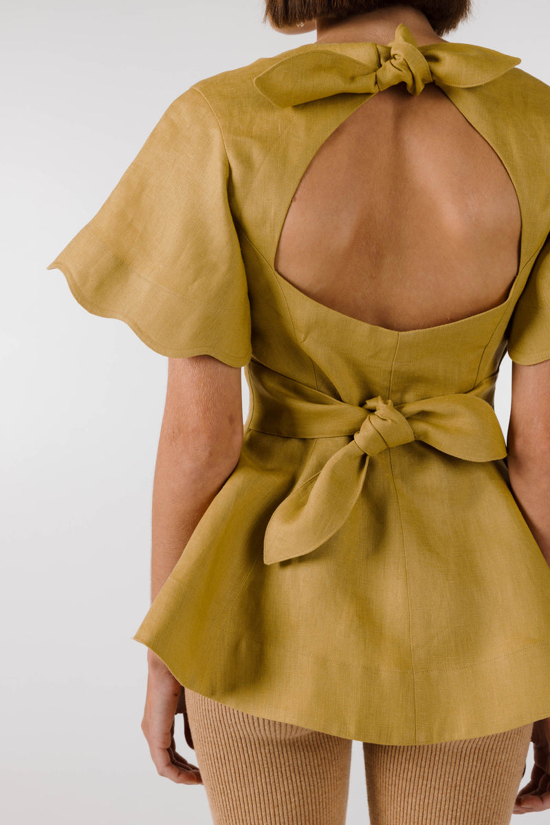 PRE ORDER ~ NOVEMBER | NEW WAVE FLOUNCE TOP - Olive