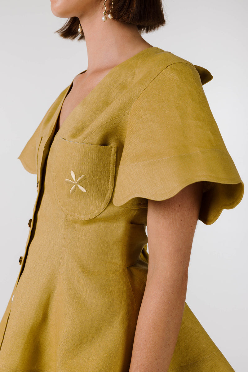 PRE ORDER ~ NOVEMBER | NEW WAVE FLOUNCE TOP - Olive