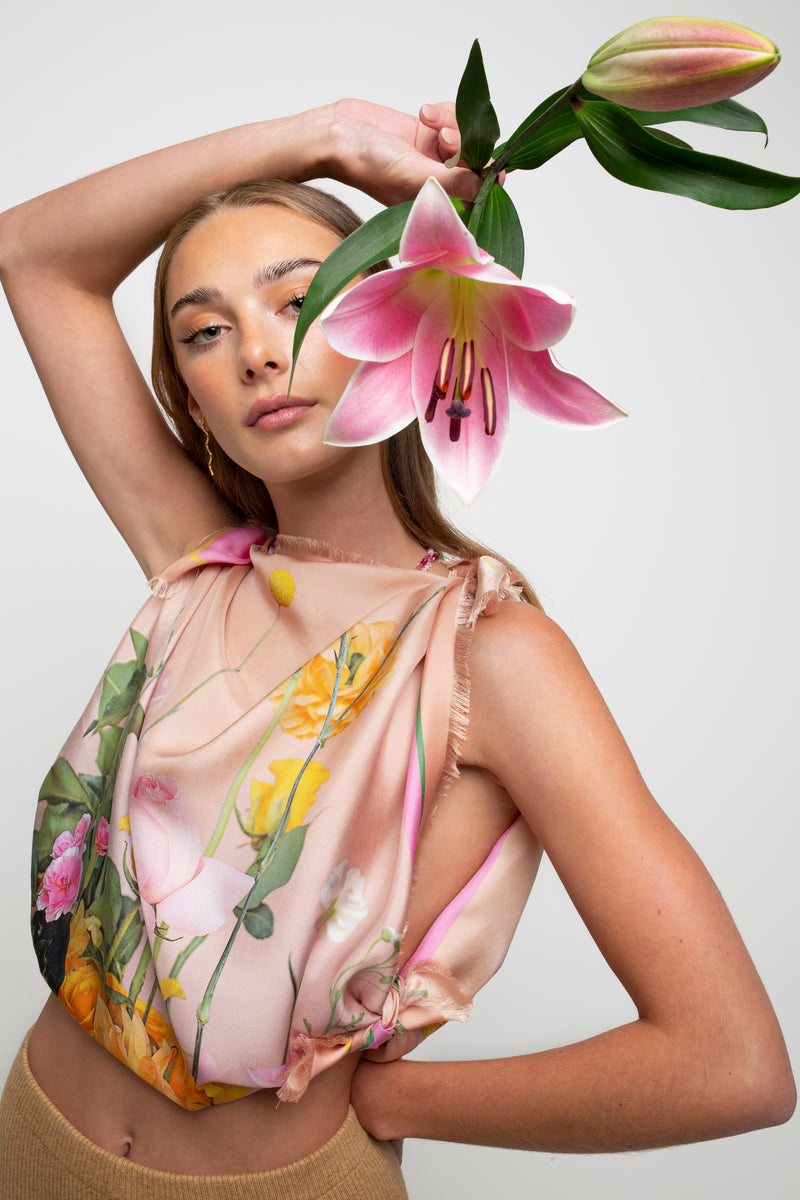 LA VIE EN ROSE SILK SCARF DUO
