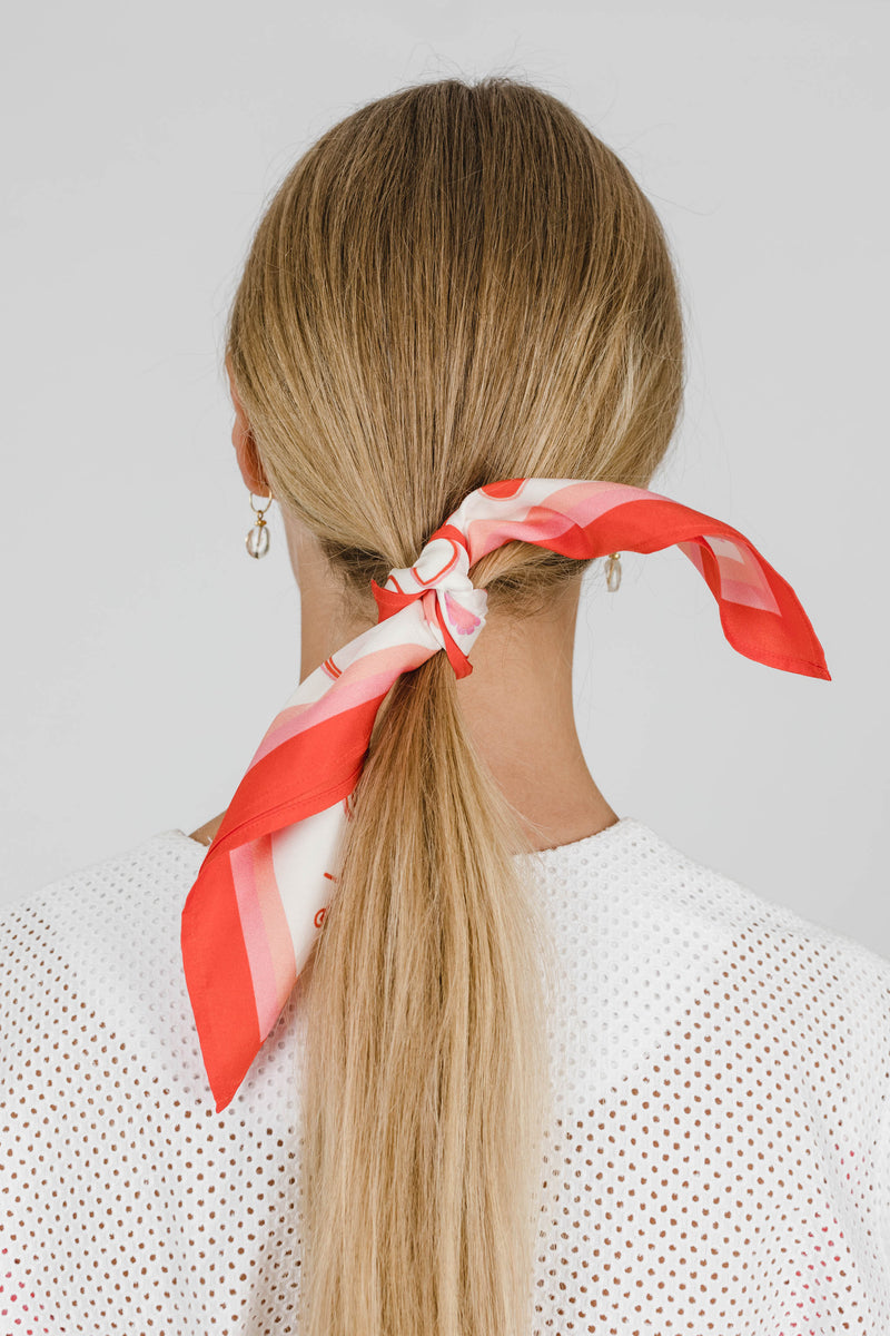 THE ISLAND SILK MINI SCARF - PINK