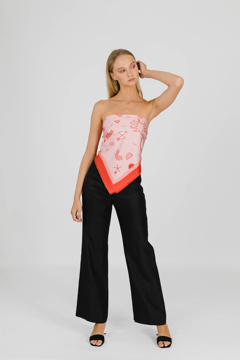 THE ISLAND SILK SCARF - PINK