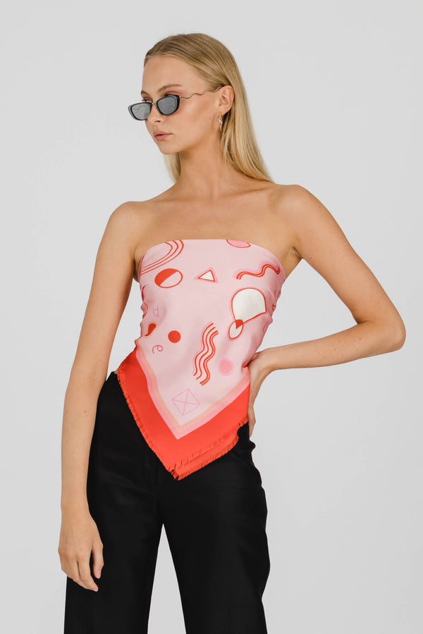 THE ISLAND SILK SCARF - PINK