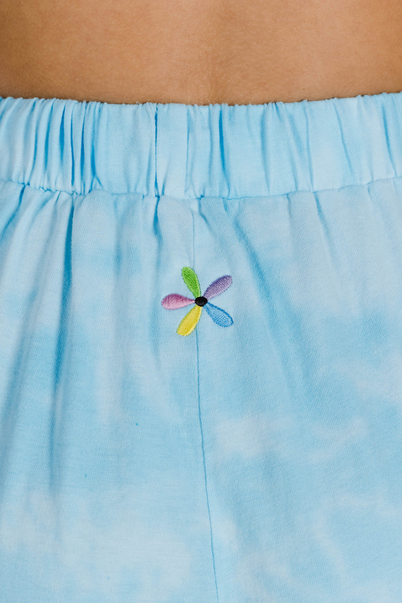 FLOWER POWER ORGANIC COTTON TIE DYE PANT - CLOUD
