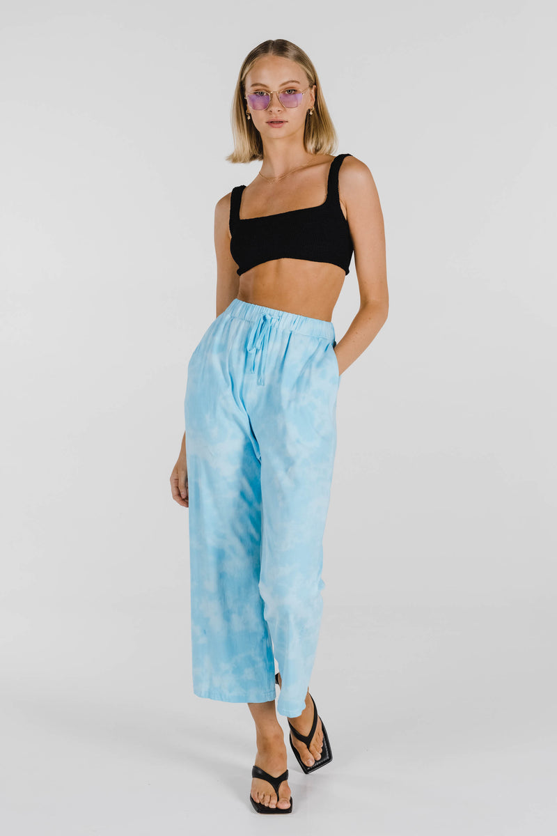 FLOWER POWER ORGANIC COTTON TIE DYE PANT - CLOUD