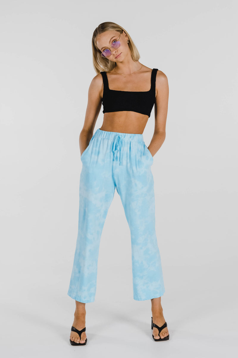 FLOWER POWER ORGANIC COTTON TIE DYE PANT - CLOUD