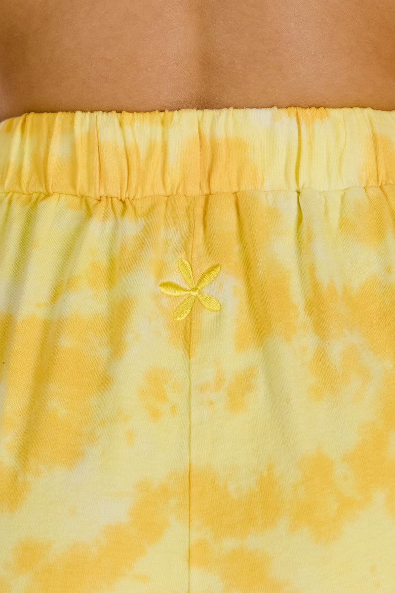 FLOWER POWER ORGANIC COTTON TIE DYE PANT - LEMON