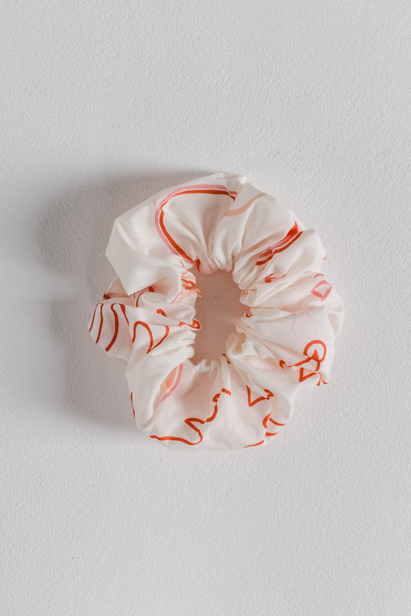 ISLAND COTTON SILK SCRUNCHIE - WHITE